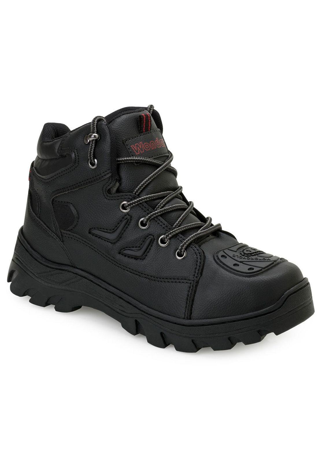 Bota Masculina Wonder 1061 Motoqueiro Preto 1