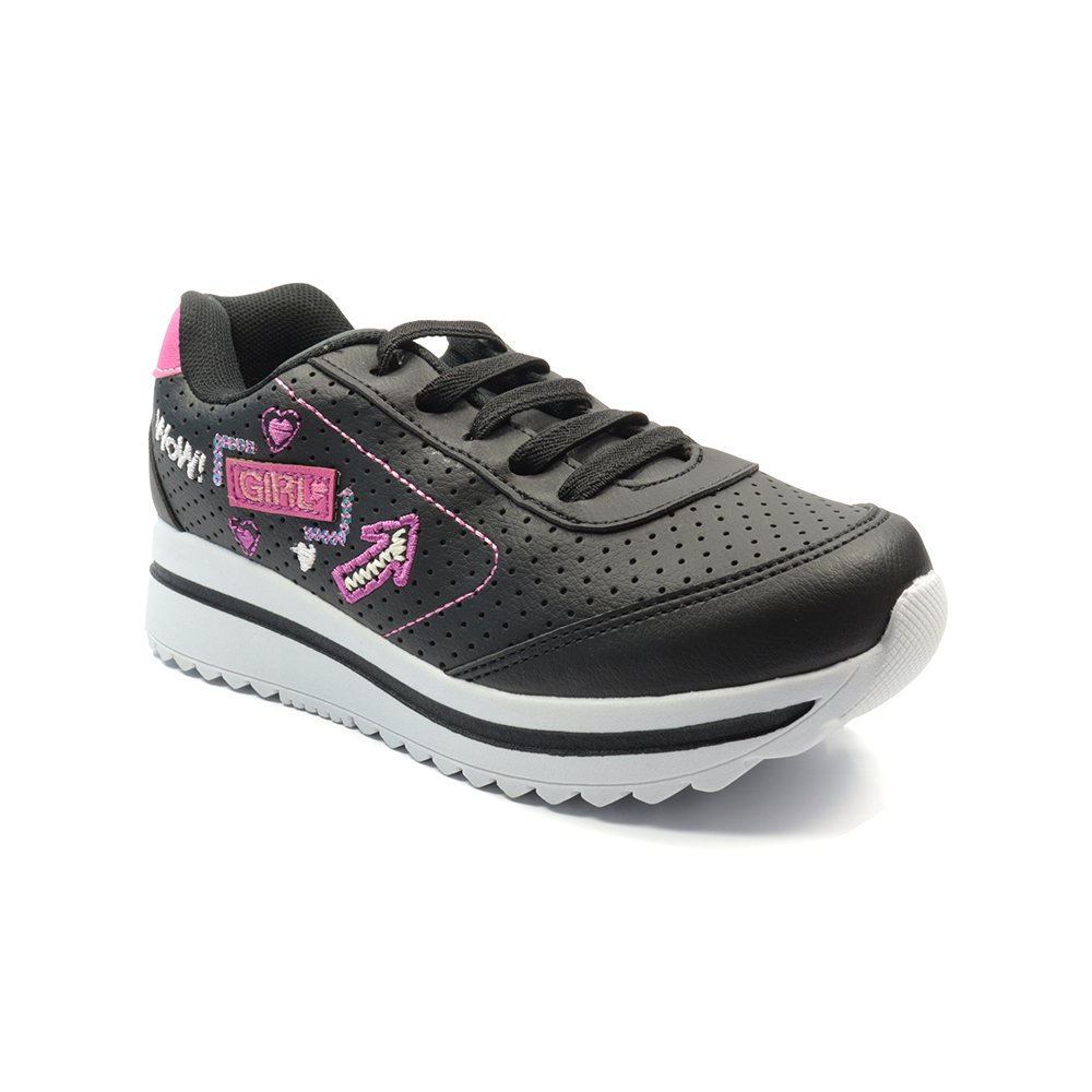 Tênis Infantil Menina Club Happy Fashion Preto 3