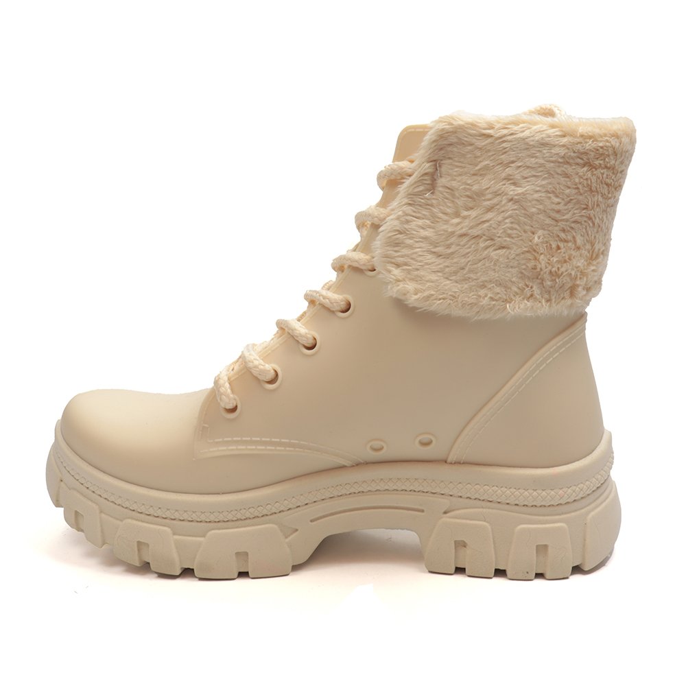 Bota Infantil Menina Luelua Coturno Com Pelo Branco 2