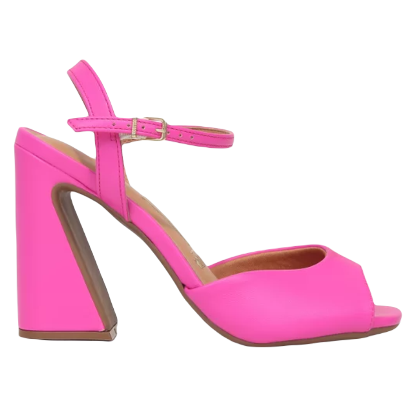 Sandalia Feminino Vizzano Salto Bloco Rosa 1