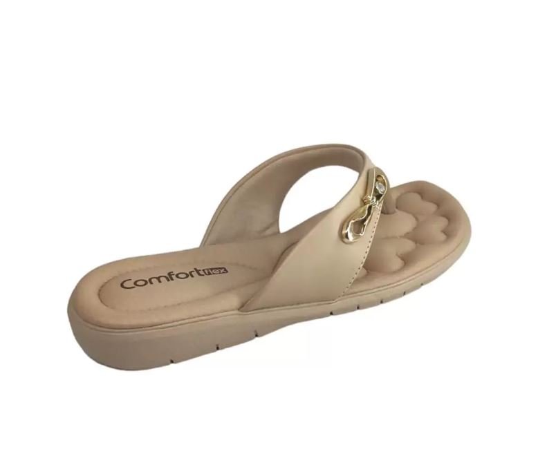 Tamanco Feminino Comfortflex Conforto Bege 2