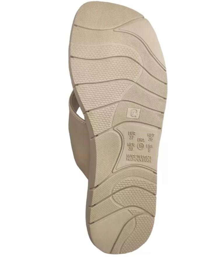 Tamanco Feminino Comfortflex Conforto Bege 5