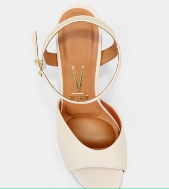 Sandália Feminina Vizzano Salto Alto Blocado Branco 3