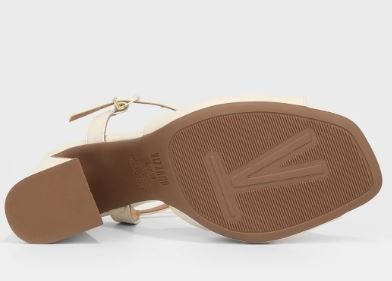 Sandália Feminina Vizzano Salto Alto Blocado Branco 5