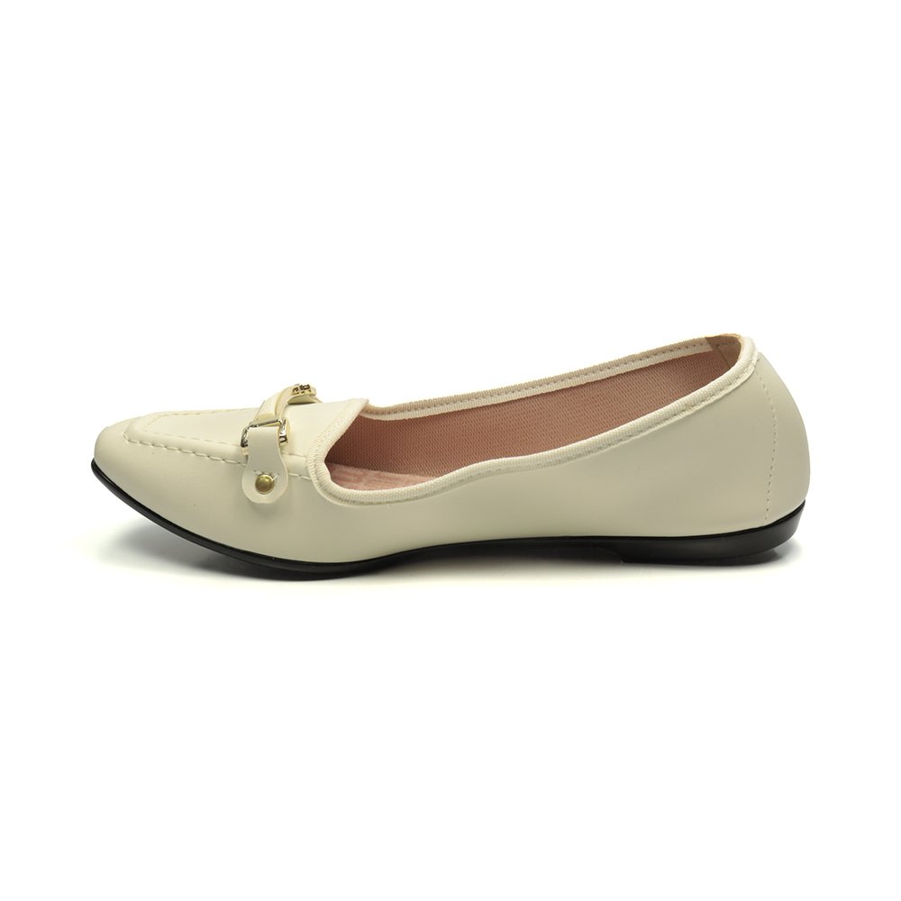 Sapatilha Feminina Moleca Bico Quadrado Branco 2