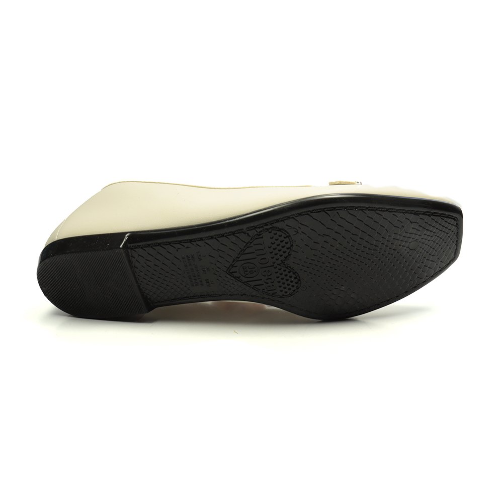 Sapatilha Feminina Moleca Bico Quadrado Branco 4