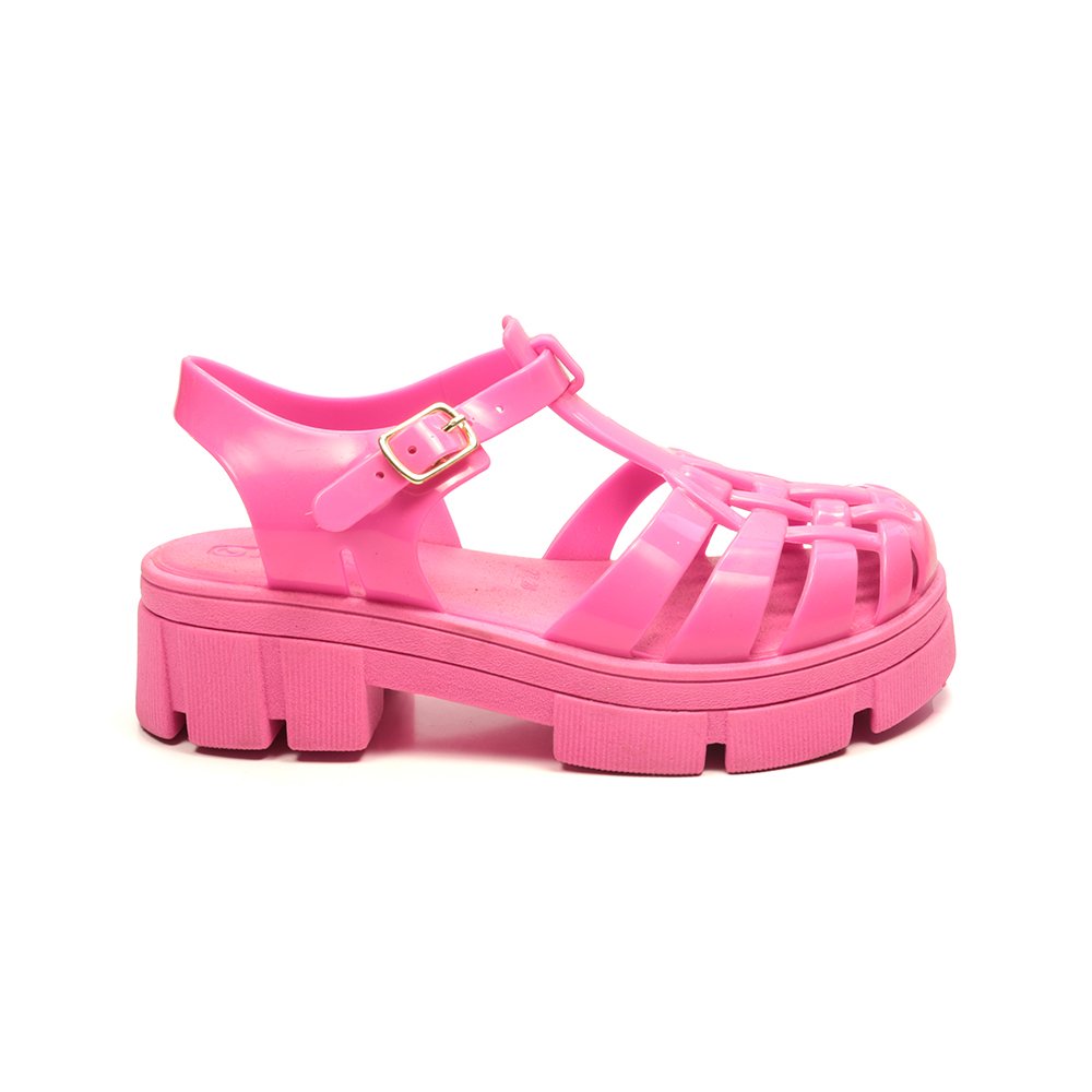 Sandália Infantil Menina Luelua Flatform Rosa 1