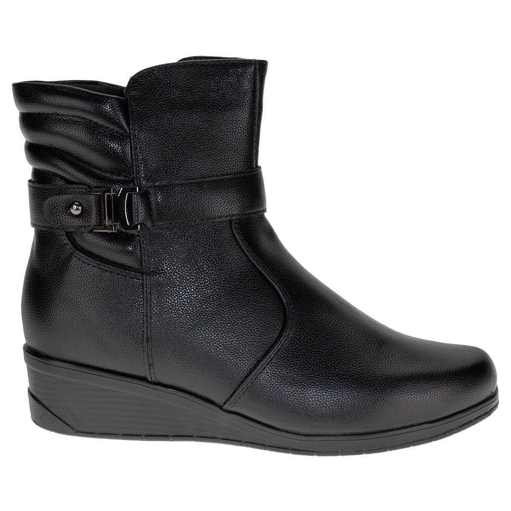 Bota Feminina Mooncity Cano Baixo Salto Baixo Preto 2