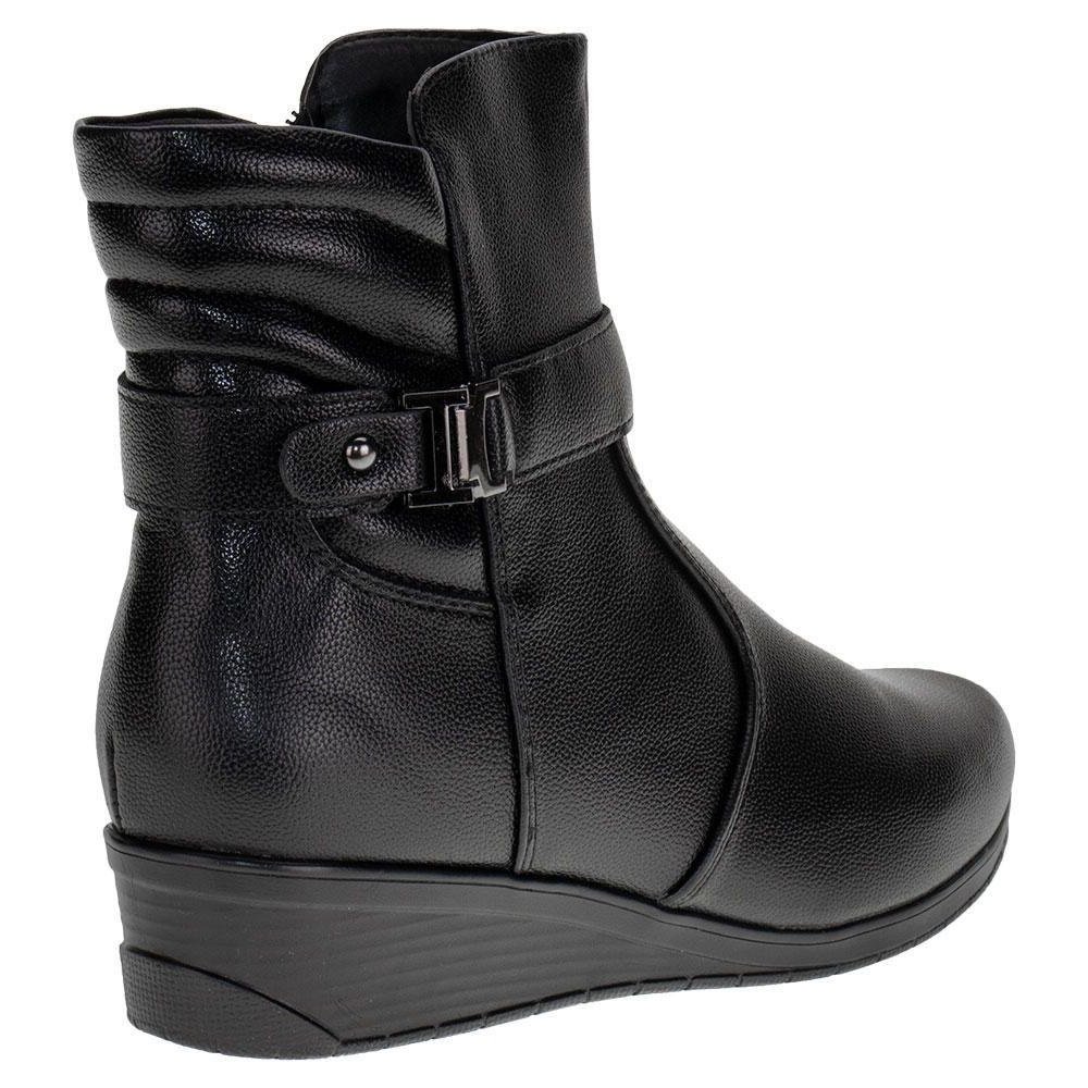 Bota Feminina Mooncity Cano Baixo Salto Baixo Preto 3