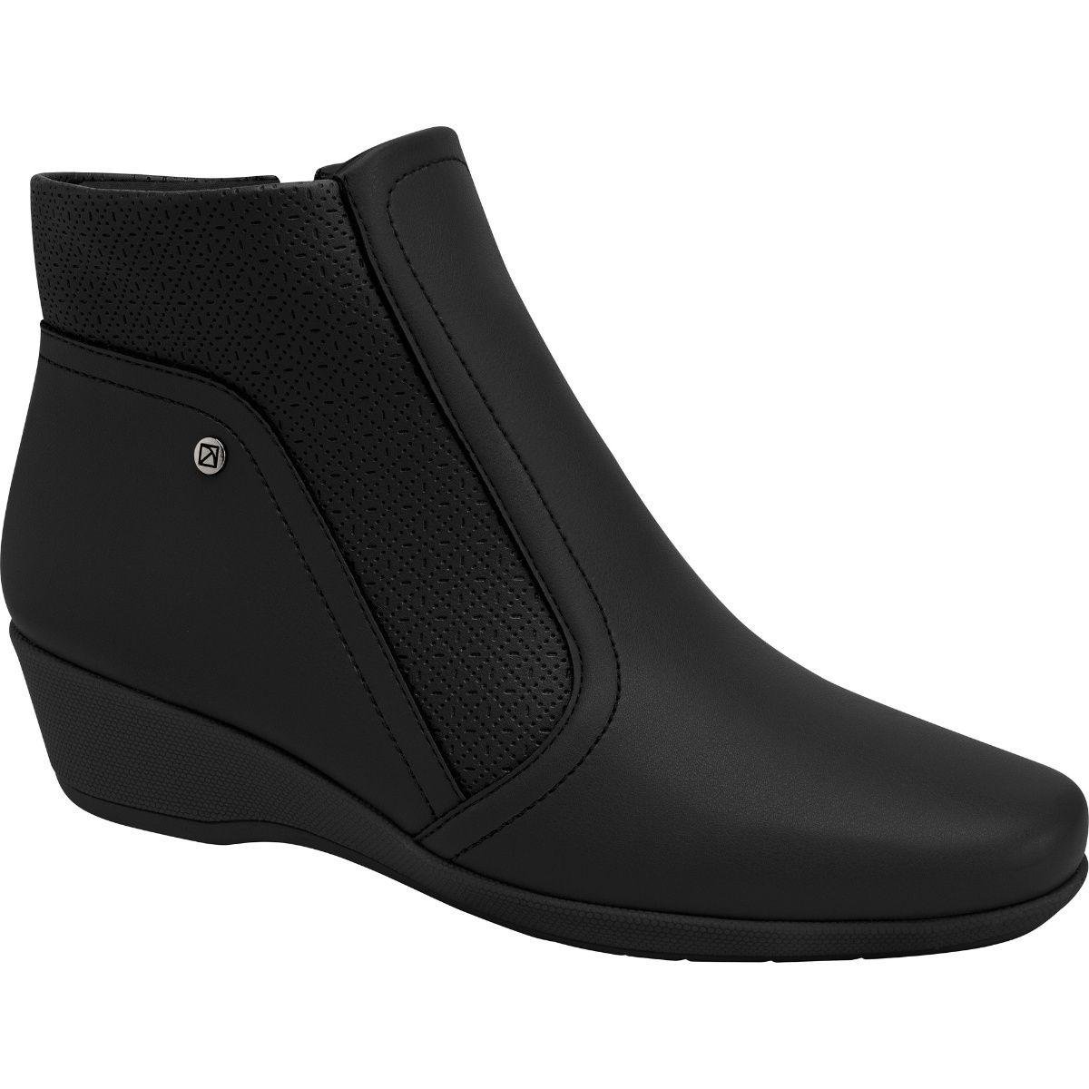 Bota Feminina Piccadilly Anabela Cano Baixo Preto 2