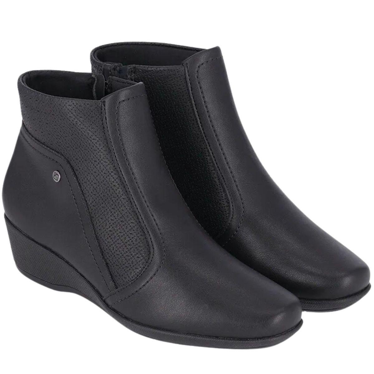 Bota Feminina Piccadilly Anabela Cano Baixo Preto 3