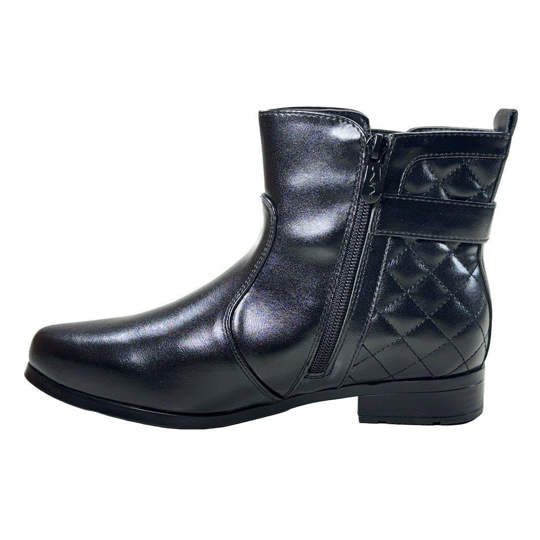 Bota Feminino Mooncity Matelasse Cano Médio Preto 2