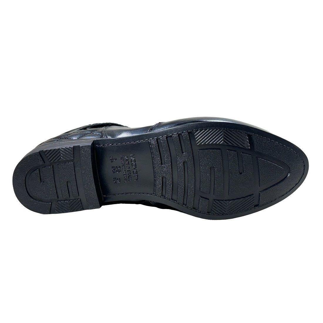 Bota Feminino Mooncity Matelasse Cano Médio Preto 3