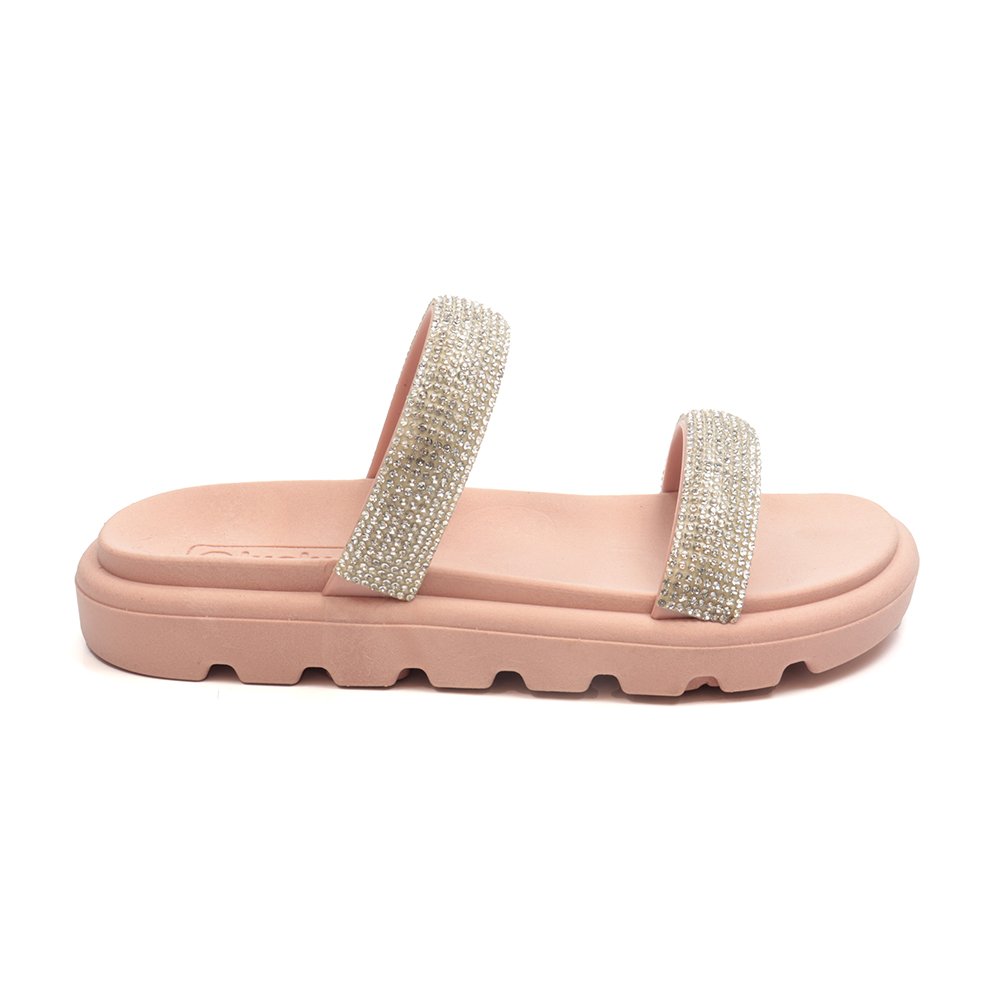 Sandália Infantil Menina Luelua Papete com Brilhos Rosa 1