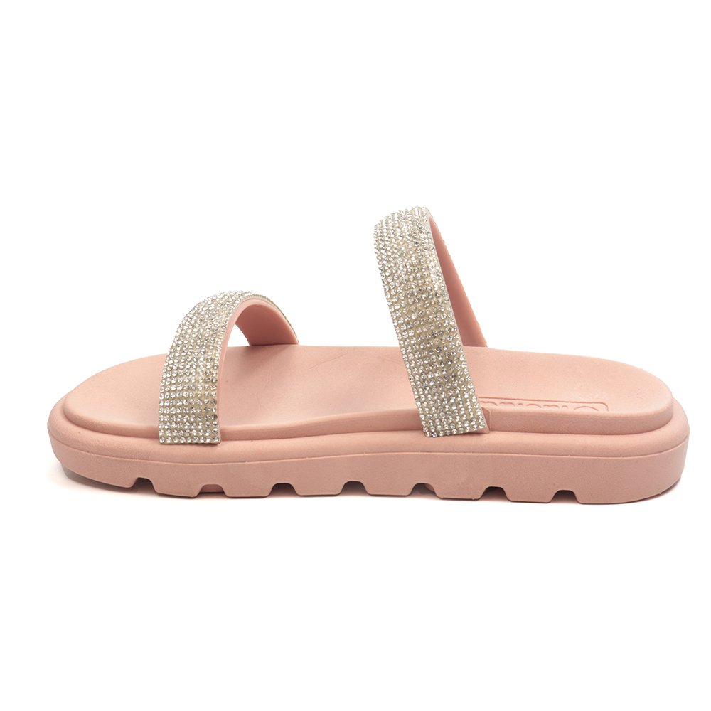 Sandália Infantil Menina Luelua Papete com Brilhos Rosa 2