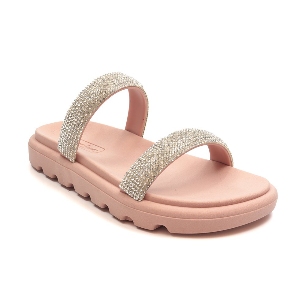 Sandália Infantil Menina Luelua Papete com Brilhos Rosa 3