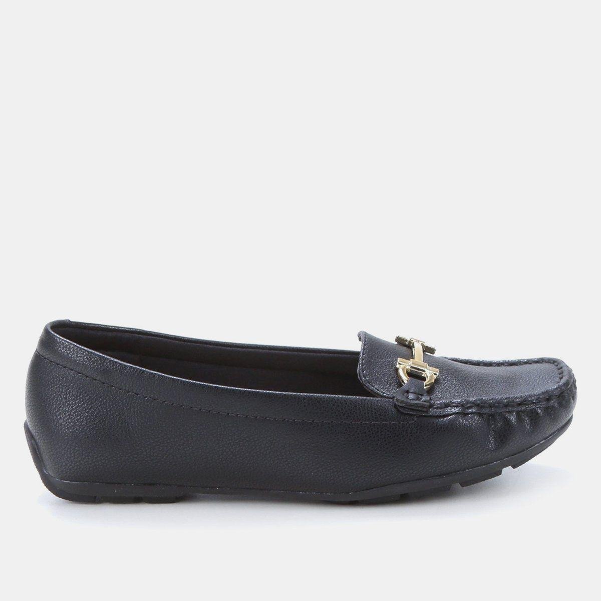 Sapato Feminino Modare Mocassim Liso Preto 1