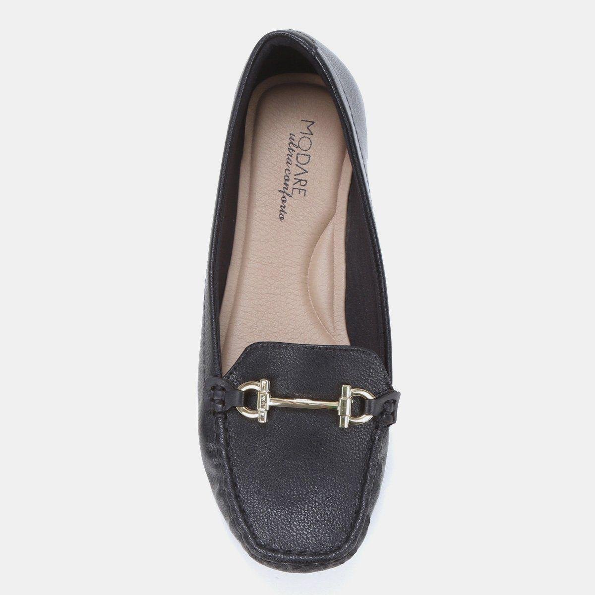 Sapato Feminino Modare Mocassim Liso Preto 3