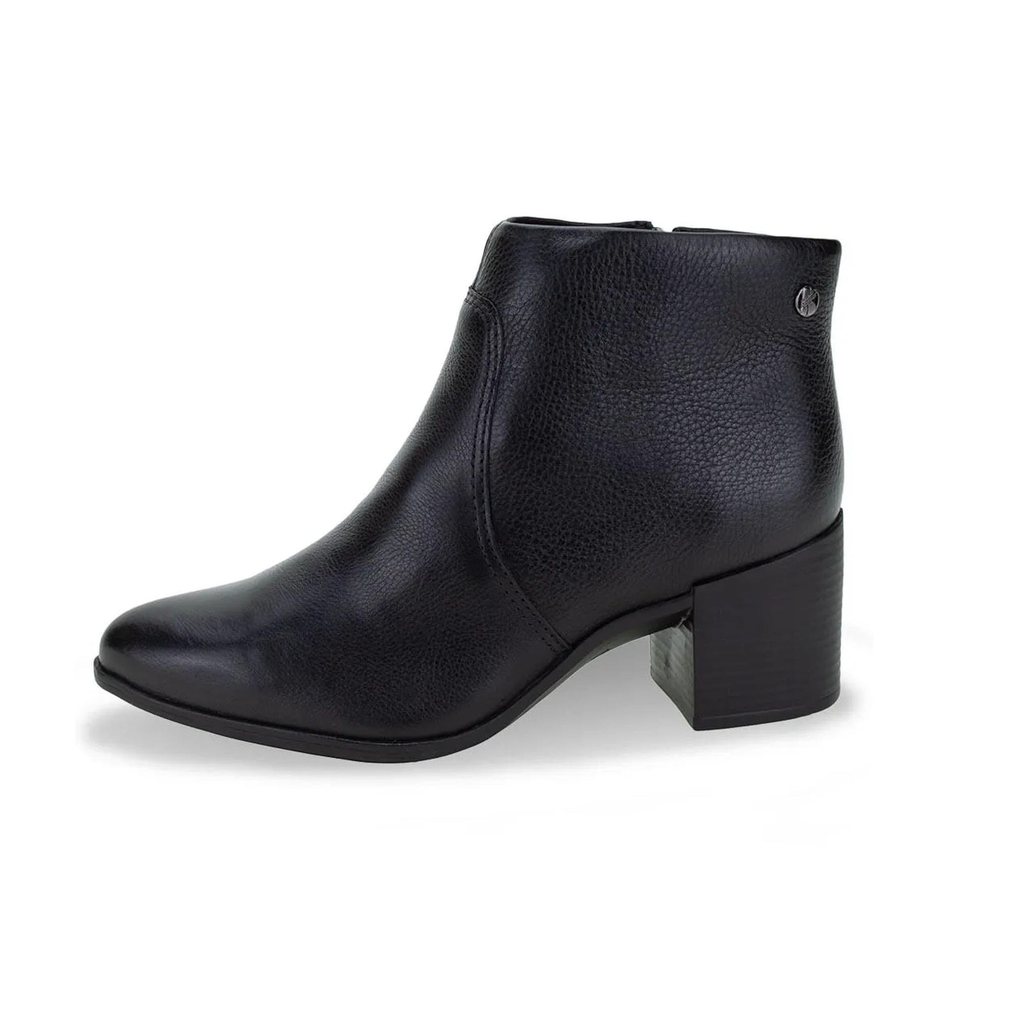 Bota Feminina Bottero Cano Baixo Salto Blocado Preto 2