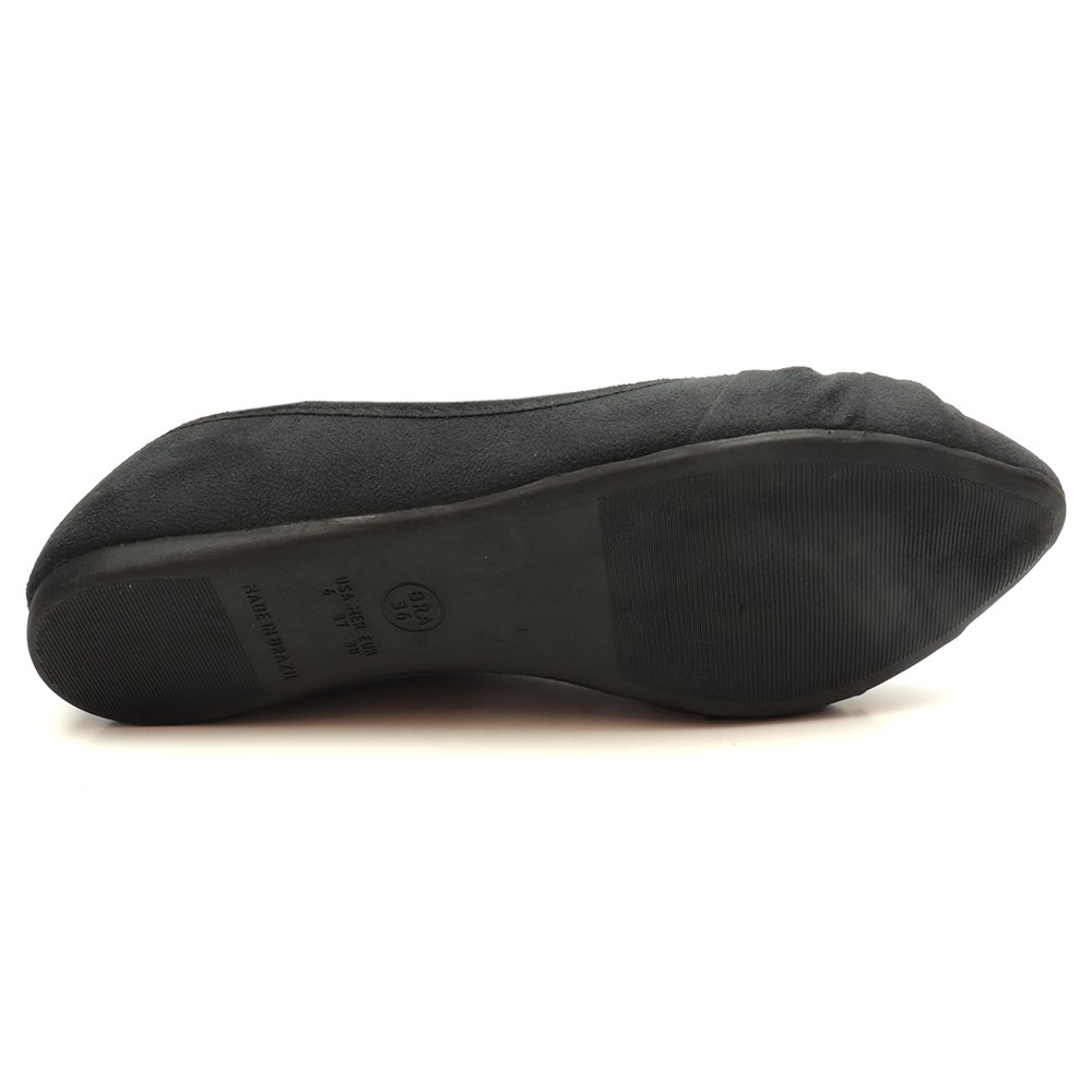 Sapatilha Feminina Addan Bico Fino Laço Preto 4