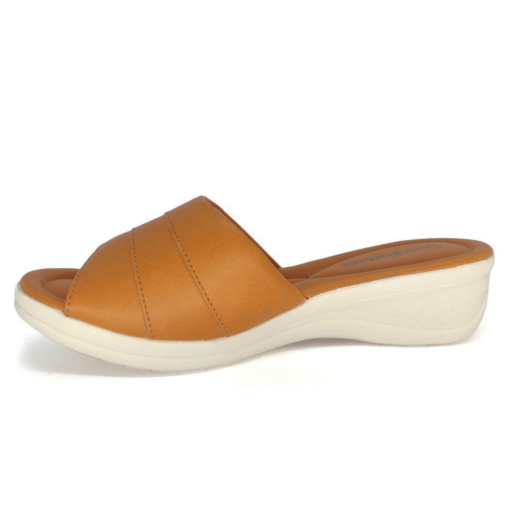 Tamanco Feminino Comfortflex Anabela Conforto Marrom 3