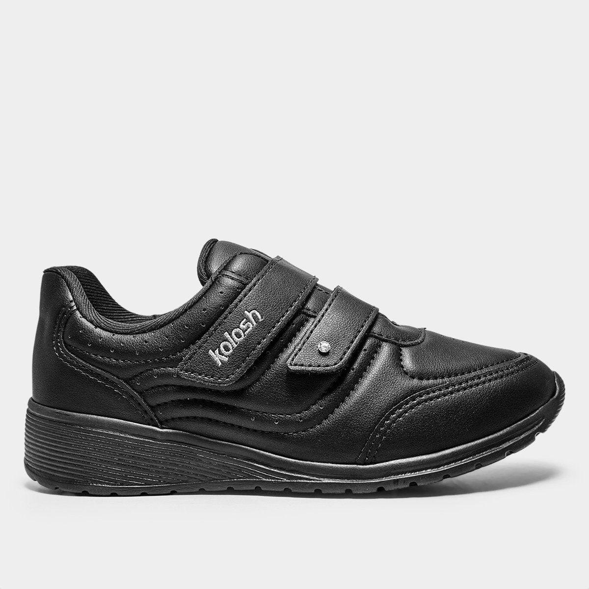 Tênis Feminino Kolosh Casual Tiras Colantes Preto 1