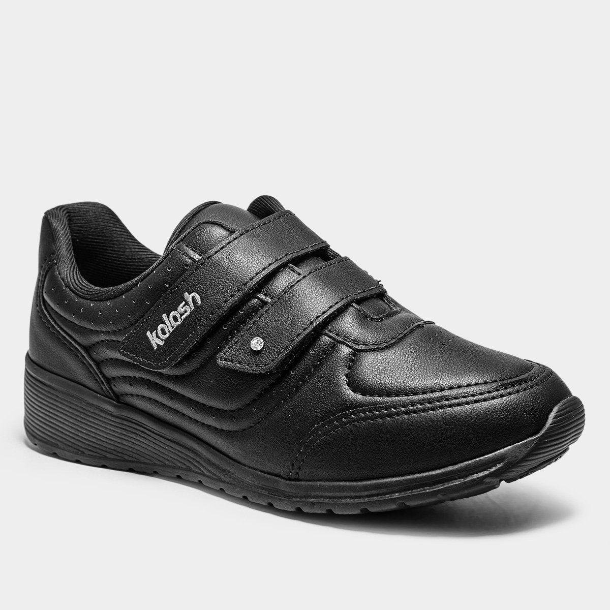 Tênis Feminino Kolosh Casual Tiras Colantes Preto 2