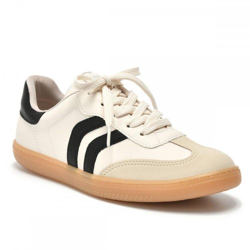 Tênis Feminino Via Marte Casual Listras Branco/Preto 1