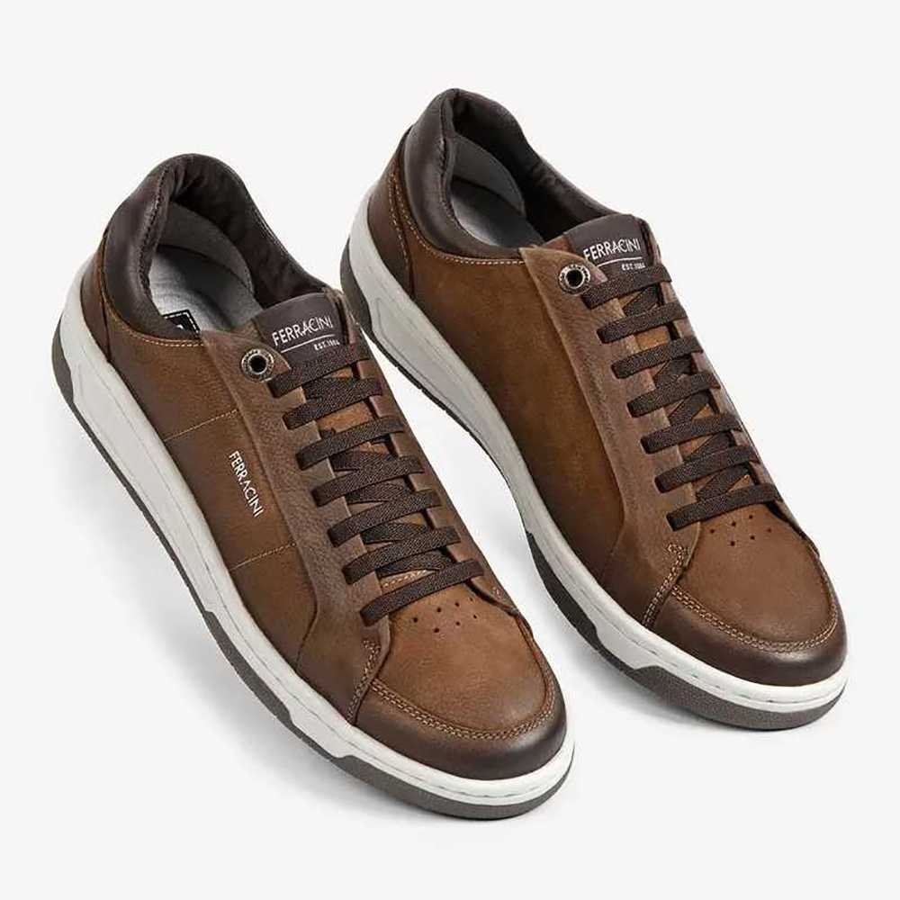 Sapatênis Masculino Ferracini Ziper Lateral Marrom 2