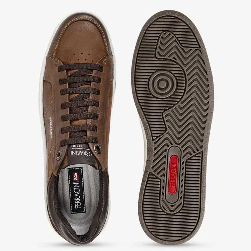 Sapatênis Masculino Ferracini Ziper Lateral Marrom 3