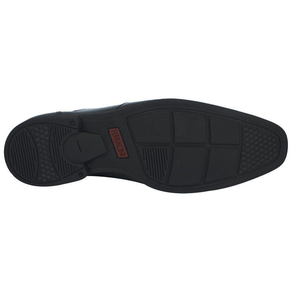 Sapato Masculino Ferracini London Bico Quadrado Preto 4