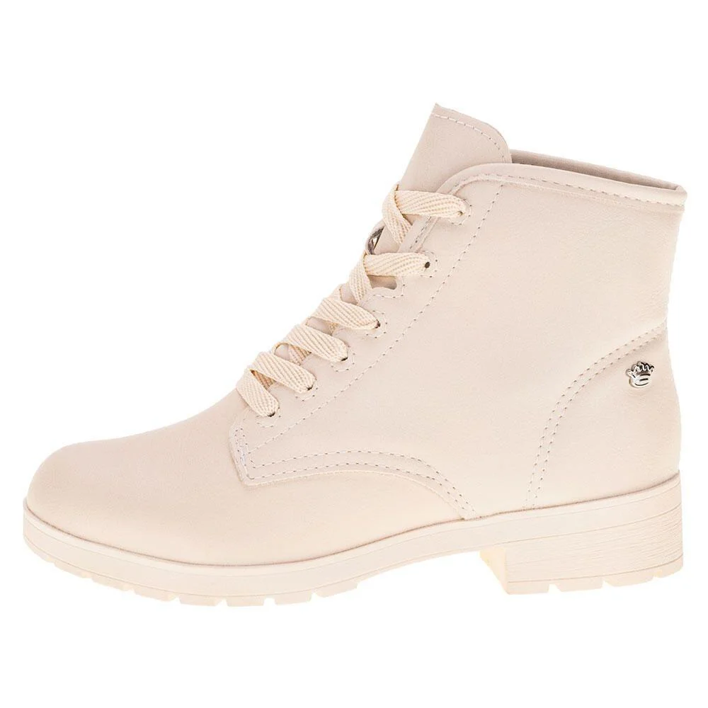 Bota Infantil Menina Pink Cats Coturno Branco 2