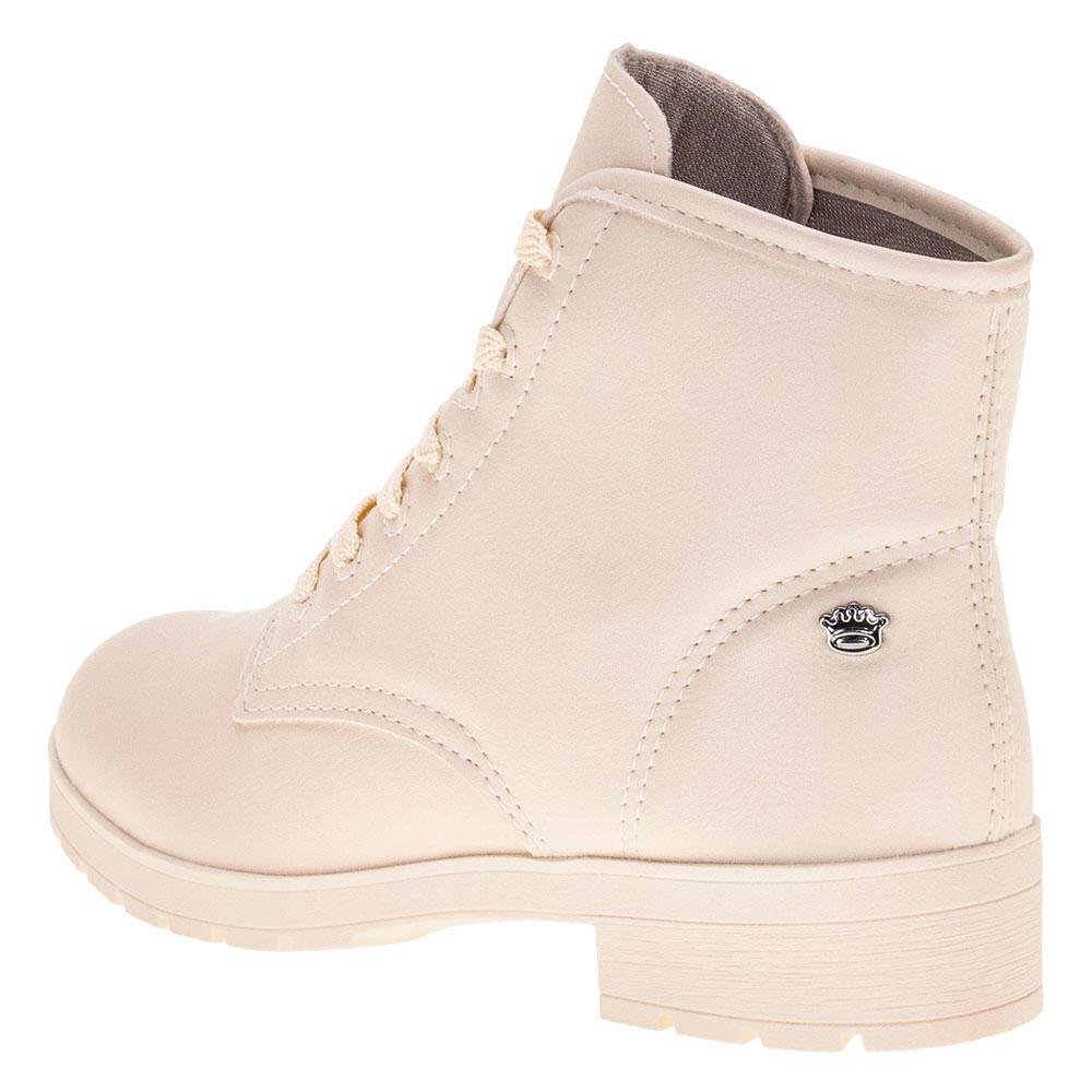 Bota Infantil Menina Pink Cats Coturno Branco 3