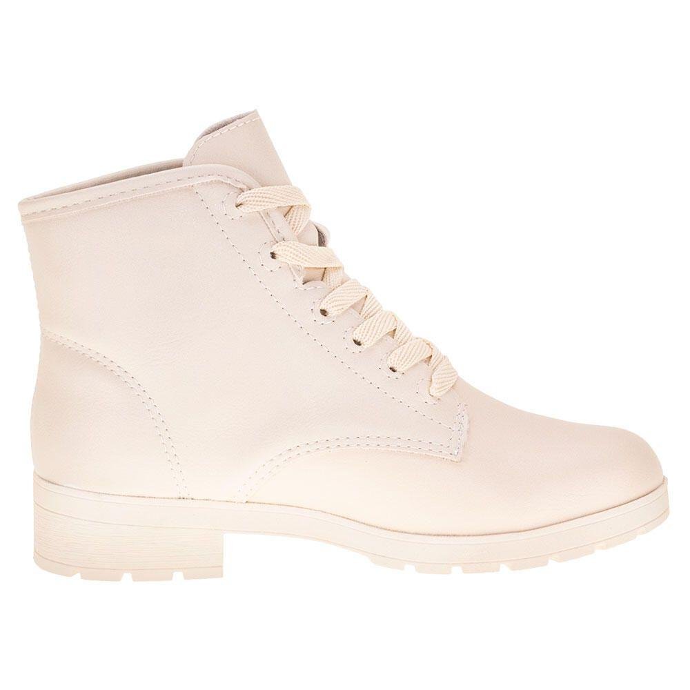 Bota Infantil Menina Pink Cats Coturno Branco 5