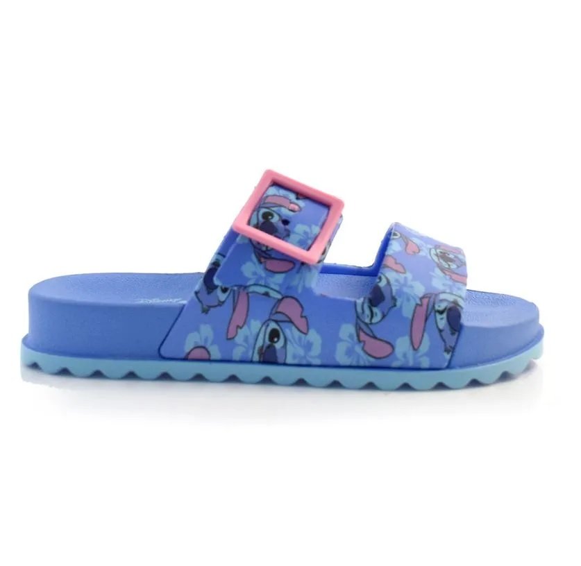 Chinelo Infantil Menina Grendene Kids Stitch Summer Slide Azul 1