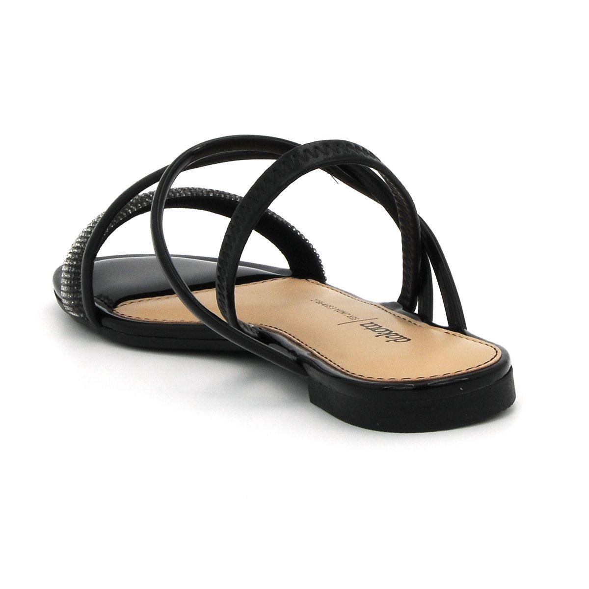 Sandália Feminina Dakota Rasteira Tiras Trançadas Preto 3