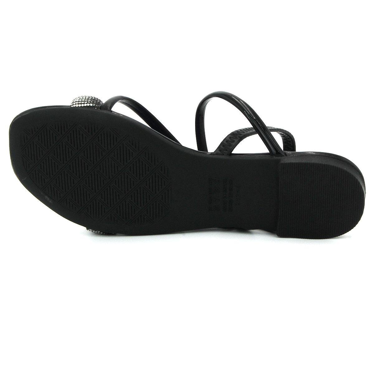 Sandália Feminina Dakota Rasteira Tiras Trançadas Preto 4