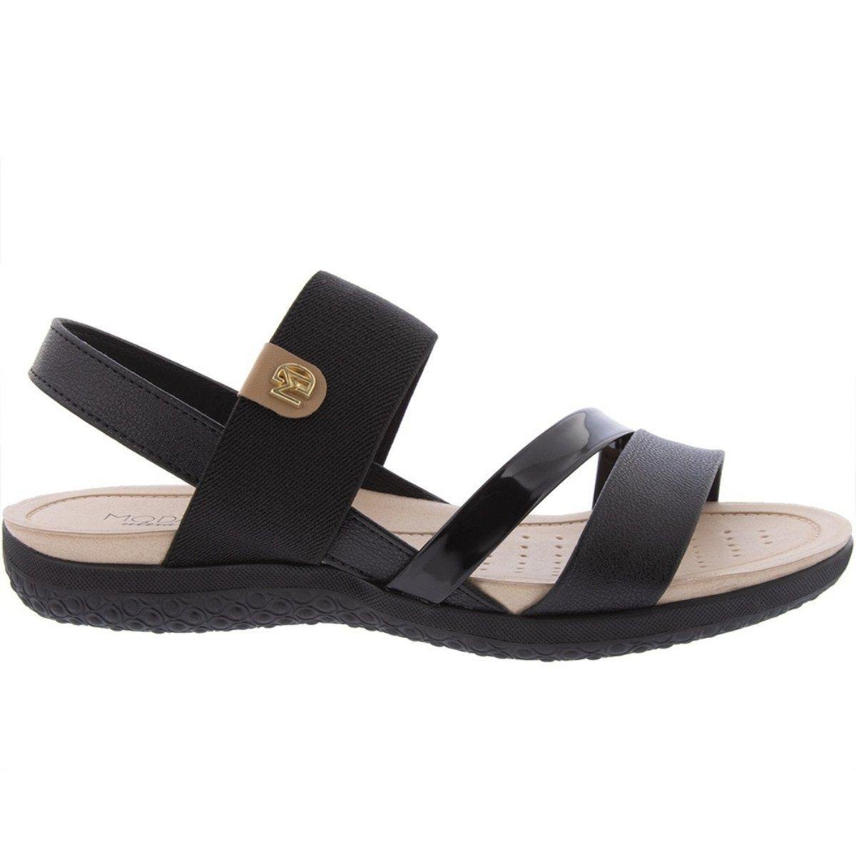 Sandália Feminina Modare Tiras Trançadas Preto 4