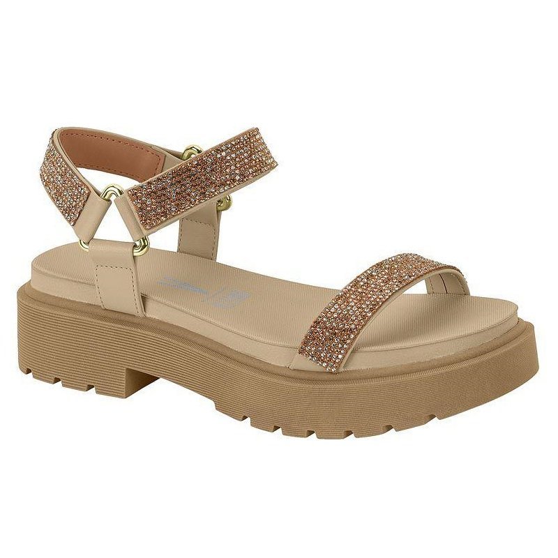 Sandália Feminino Vizzano Papete Flatform Bege 1