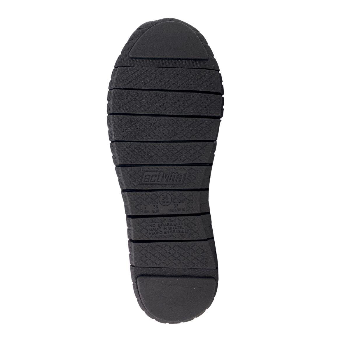 Tênis Feminino Activitta Slip On Preto 4