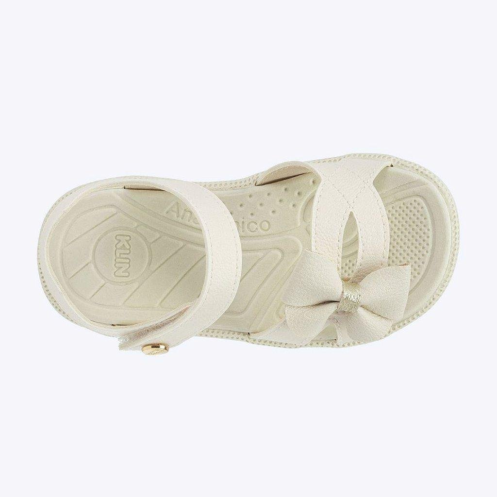 Sandália Infantil Menina Klin Tic Tac Casual Branco 4