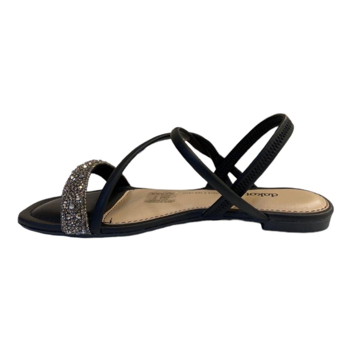 Sandália Feminina Dakota Rasteira Tiras Trançadas Preto 5