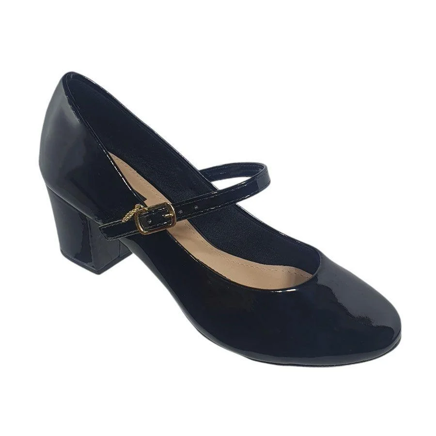 Sapato Feminino Villa Rosa Scarpin Boneca Preto 2