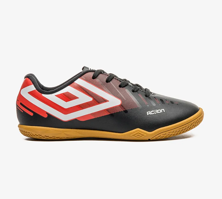 Chuteira Infantil Futsal Umbro Action Preto 1