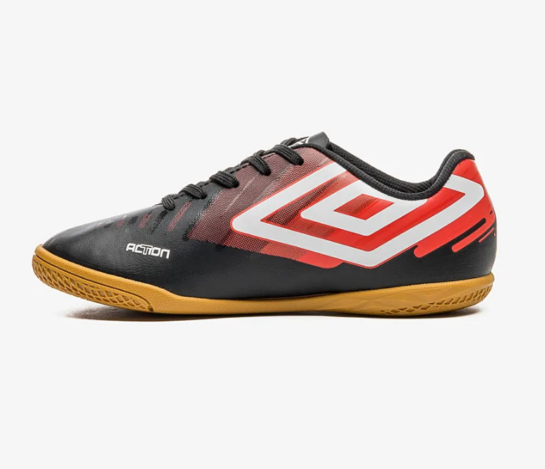 Chuteira Infantil Futsal Umbro Action Preto 2
