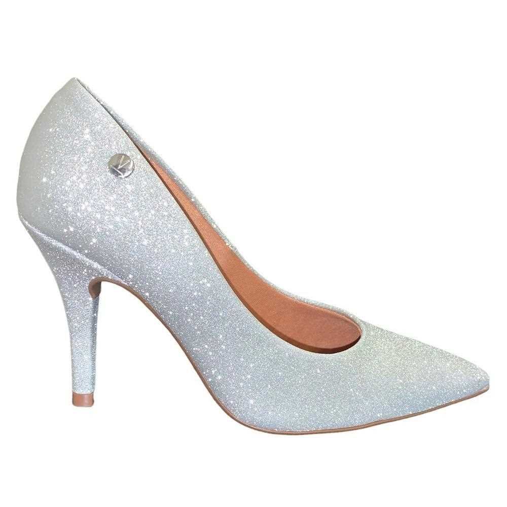 Glitter Prata Sapato Vizzano Branco Com Glitter Tênis Casual