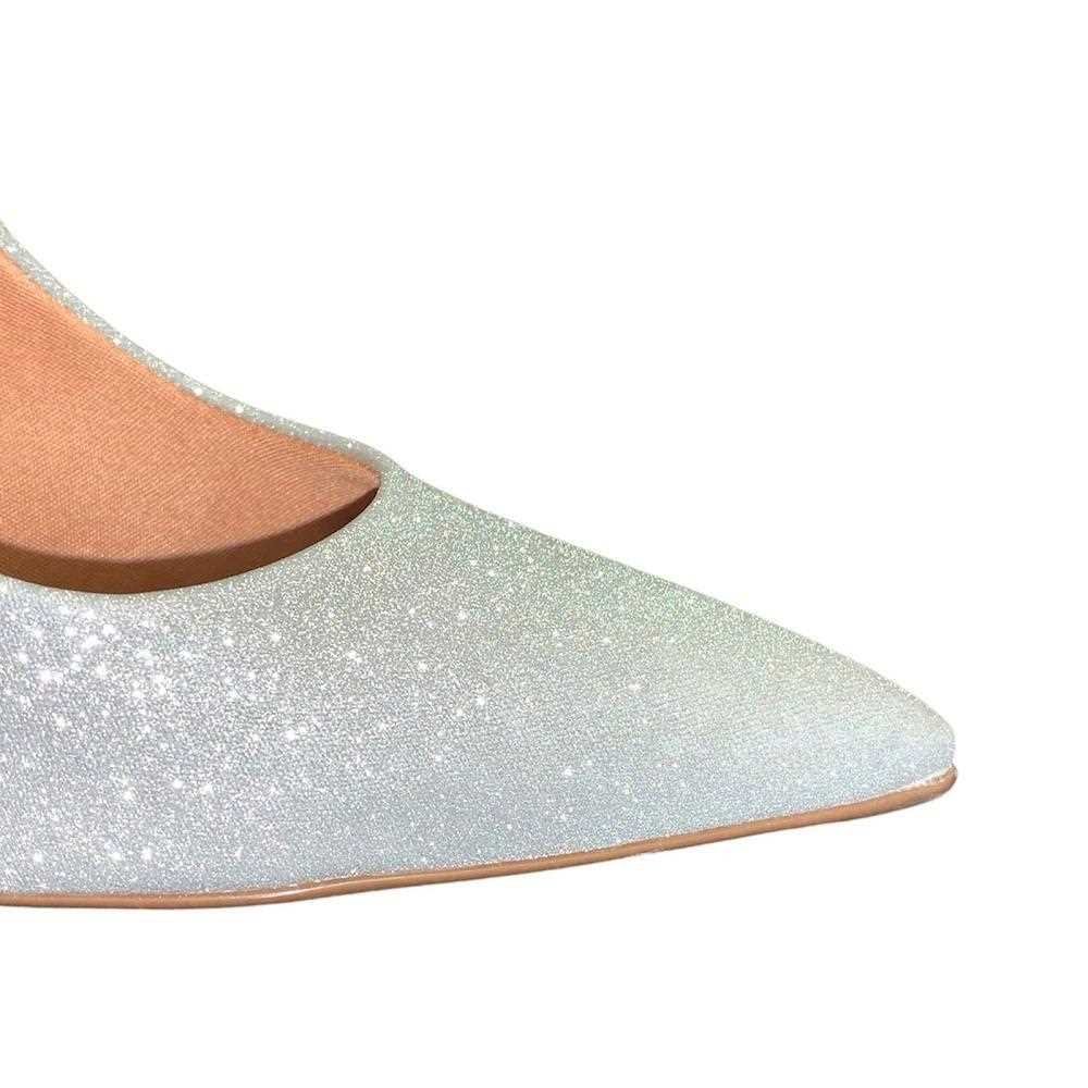 Sapato Feminino Vizzano Scarpin Glitter Prata 4