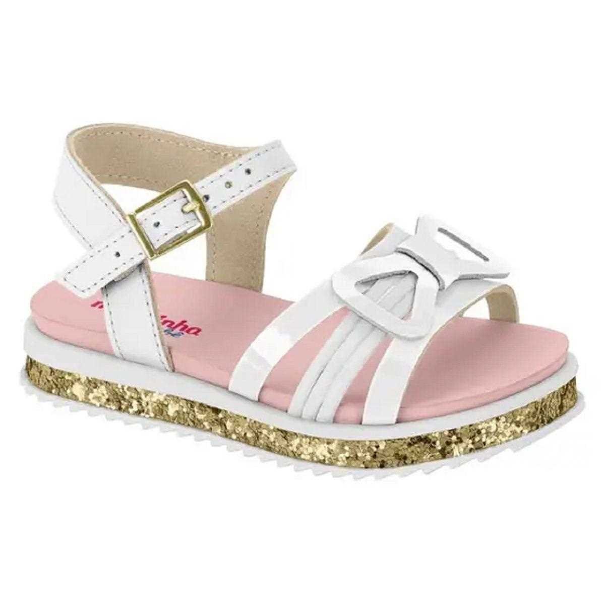 Sandália Infantil Menina Molekinha Tiras com Laço