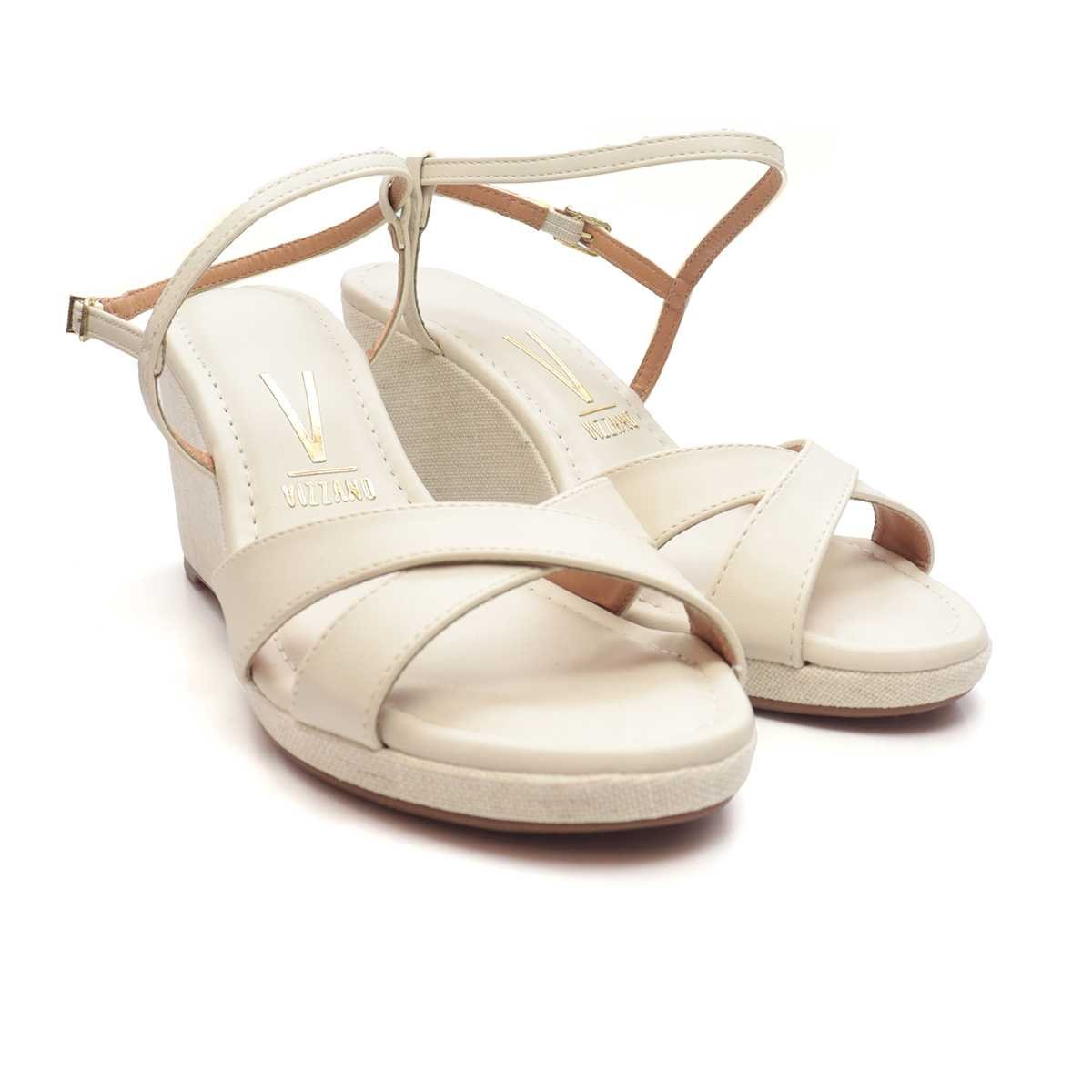 Sandália Feminina Vizzano Anabela Branco 5