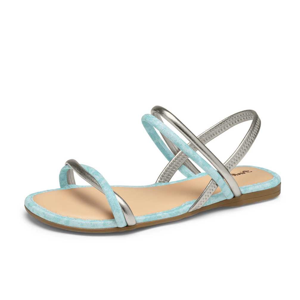 Sandália Infantil Menina Pink Cats Rastreira Tiras Cruzadas Azul 2